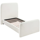  Color_Cream  Size_Twin  -- Fira Cream Linen Textured Fabric Upholstered Twin Bed IMAGE 6