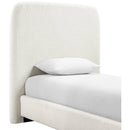  Color_Cream  Size_Twin  -- Fira Cream Linen Textured Fabric Upholstered Twin Bed IMAGE 7