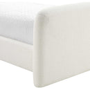  Color_Cream  Size_Twin  -- Fira Cream Linen Textured Fabric Upholstered Twin Bed IMAGE 8