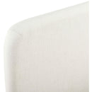  Color_Cream  Size_Twin  -- Fira Cream Linen Textured Fabric Upholstered Twin Bed IMAGE 9