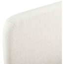  Meridian Fira Cream Linen Textured Fabric Upholstered Twin Bed IMAGE 9
