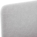  Meridian Fira Grey Linen Textured Fabric Upholstered Full Bed IMAGE 9