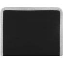  Meridian Fira Grey Linen Textured Fabric Upholstered King Bed IMAGE 5