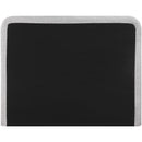  Color_Grey  Size_Queen  -- Fira Grey Linen Textured Fabric Upholstered Queen Bed IMAGE 5