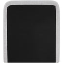  Color_Grey  Size_Twin  -- Fira Grey Linen Textured Fabric Upholstered Twin Bed IMAGE 5