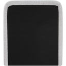  Meridian Fira Grey Linen Textured Fabric Upholstered Twin Bed IMAGE 5