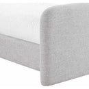  Meridian Fira Grey Linen Textured Fabric Upholstered Twin Bed IMAGE 8