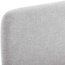  Color_Grey  Size_Twin  -- Fira Grey Linen Textured Fabric Upholstered Twin Bed IMAGE 9