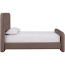  Meridian Fira Brown Chenille Fabric Upholstered King Bed IMAGE 4