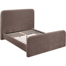  Color_Brown  Size_King  -- Fira Brown Chenille Fabric Upholstered King Bed IMAGE 7