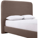  Color_Brown  Size_Queen  -- Fira Brown Chenille Fabric Upholstered Queen Bed IMAGE 6