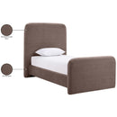  Color_Brown  Size_Twin  -- Fira Brown Chenille Fabric Upholstered Twin Bed IMAGE 12