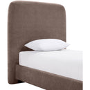  Meridian Fira Brown Chenille Fabric Upholstered Twin Bed IMAGE 6