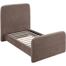  Color_Brown  Size_Twin  -- Fira Brown Chenille Fabric Upholstered Twin Bed IMAGE 7