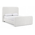  Color_Cream  Size_Full  -- Fira Cream Chenille Fabric Upholstered Full Bed IMAGE 1