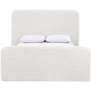  Color_Cream  Size_King  -- Fira Cream Chenille Fabric Upholstered King Bed IMAGE 3