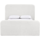  Meridian Fira Cream Chenille Fabric Upholstered King Bed IMAGE 3