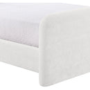  Color_Cream  Size_Twin  -- Fira Cream Chenille Fabric Upholstered Twin Bed IMAGE 8