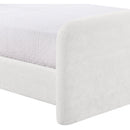  Meridian Fira Cream Chenille Fabric Upholstered Twin Bed IMAGE 8