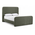  Color_Green  Size_Full  -- Fira Green Chenille Fabric Upholstered Full Bed IMAGE 1