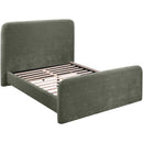  Color_Green  Size_Full  -- Fira Green Chenille Fabric Upholstered Full Bed IMAGE 7