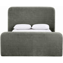  Color_Green  Size_King  -- Fira Green Chenille Fabric Upholstered King Bed IMAGE 3