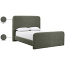  Color_Green  Size_Queen  -- Fira Green Chenille Fabric Upholstered Queen Bed IMAGE 12