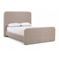  Color_Taupe  Size_Full  -- Fira Taupe Chenille Fabric Upholstered Full Bed IMAGE 1