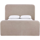  Color_Taupe  Size_Full  -- Fira Taupe Chenille Fabric Upholstered Full Bed IMAGE 3