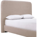  Meridian Fira Taupe Chenille Fabric Upholstered Full Bed IMAGE 6