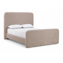  Color_Taupe  Size_King  -- Fira Taupe Chenille Fabric Upholstered King Bed IMAGE 1