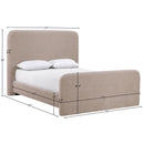  Color_Taupe  Size_Queen  -- Fira Taupe Chenille Fabric Upholstered Queen Bed IMAGE 11