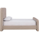 Color_Taupe  Size_Queen  -- Fira Taupe Chenille Fabric Upholstered Queen Bed IMAGE 4