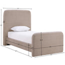  Color_Taupe  Size_Twin  -- Fira Taupe Chenille Fabric Upholstered Twin Bed IMAGE 11
