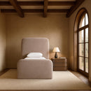  Color_Taupe  Size_Twin  -- Fira Taupe Chenille Fabric Upholstered Twin Bed IMAGE 2