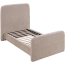  Color_Taupe  Size_Twin  -- Fira Taupe Chenille Fabric Upholstered Twin Bed IMAGE 7