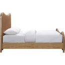  Color_Cognac  Size_King  -- Arvada Cognac Vegan Leather Upholstered King Bed IMAGE 3