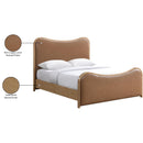  Meridian Arvada Cognac Vegan Leather Upholstered King Bed IMAGE 8