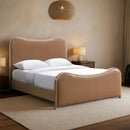  Color_Cognac  Size_Queen  -- Arvada Cognac Vegan Leather Upholstered Queen Bed IMAGE 2