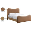  Color_Cognac  Size_Queen  -- Arvada Cognac Vegan Leather Upholstered Queen Bed IMAGE 8