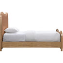  Color_Cognac  Size_Twin  -- Arvada Cognac Vegan Leather Upholstered Twin Bed IMAGE 3