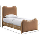  Color_Cognac  Size_Twin  -- Arvada Cognac Vegan Leather Upholstered Twin Bed IMAGE 7