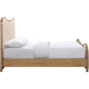  Color_Cream  Size_Full  -- Arvada Cream Vegan Leather Upholstered Full Bed IMAGE 3