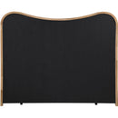  Color_Cream  Size_Full  -- Arvada Cream Vegan Leather Upholstered Full Bed IMAGE 4