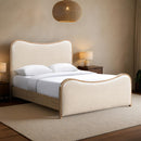  Color_Cream  Size_King  -- Arvada Cream Vegan Leather Upholstered King Bed IMAGE 2