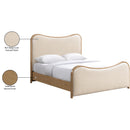  Color_Cream  Size_King  -- Arvada Cream Vegan Leather Upholstered King Bed IMAGE 8