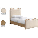  Color_Cream  Size_Twin  -- Arvada Cream Vegan Leather Upholstered Twin Bed IMAGE 8
