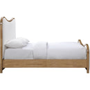  Size_King -- Arvada Cream Linen Textured Fabric Upholstered King Bed IMAGE 3
