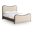  Meridian Arvada Cream Vegan Leather Upholstered King Bed IMAGE 1
