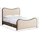  Size_King -- Arvada Cream Vegan Leather Upholstered King Bed IMAGE 7